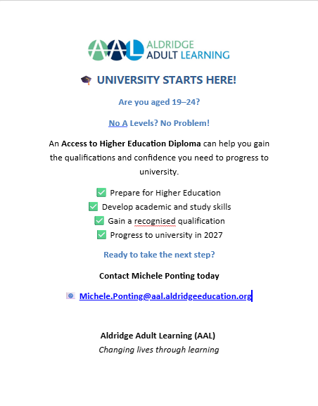 Access to University - 19 - 24yrs