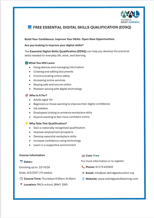 Digital Skills Flyer